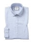 Фото #1 товара Charles Tyrwhitt Non-Iron Twill Mini Grid Check Super Slim Fit Shirt Men's 15"