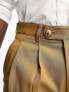 Noak slim premium cotton twill chino trousers in tobacco brown