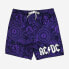 Фото #1 товара Men's 7" Elastic Waist Printed Swim Shorts - Dark Purple S