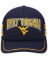 ფოტო #3 პროდუქტის Men's Navy West Virginia Mountaineers Sideband Trucker Adjustable Hat