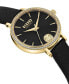 ფოტო #3 პროდუქტის Women's Mar Vista Black Leather Strap Watch 34mm