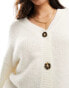 In The Style fluffy cardigan co-ord in cream EU 38-34 - фото #4