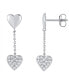 ფოტო #1 პროდუქტის Cubic Zirconia (0.30 ct.t.w.) Heart Drop Earring