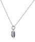 ფოტო #2 პროდუქტის Sapphire (7/8 ct. t.w.) & Diamond (1/10 ct. t.w.) Oval Halo Pendant Necklace in 14k White Gold, 16" + 2" extender