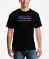 Фото #1 товара Men's Land of the Free American Flag Word Art Short Sleeve T-shirt