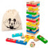 Фото #1 товара Развивающая и обучающая игрушка WOOMAX Disney Wooden Tower and Domino Building Set 51 Pieces