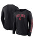 Фото #1 товара Men's Black Indiana Hoosiers Distressed Arch Over Logo Long Sleeve T-shirt