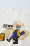 Фото #3 товара Футболка с принтом «сноуборд» ZARA