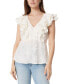 Women's Maila Ruffle-Trim Peplum Top Parchment, S - фото #2