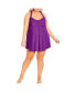 Фото #2 товара Plus Size Hi Back Swim Dress