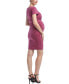 Maternity Lana Belted Ruched Midi Dress