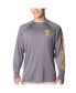 Фото #1 товара Men's Charcoal Tennessee Volunteers Terminal Tackle Omni-Shade Raglan Long Sleeve T-shirt