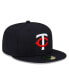 ფოტო #4 პროდუქტის Men's Navy Minnesota Twins 2023 Authentic Collection Home 59Fifty Fitted Hat