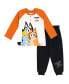 Фото #1 товара Boys T-Shirt and Jogger French Terry Pants Outfit Set to (2T - 7-8)