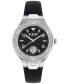 ფოტო #1 პროდუქტის Women's Three-Hand Quartz Vittoria Black Leather Strap 38mm