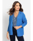 Фото #1 товара Women's Cotton Blend Long Sleeve Open Front Solid Cardigan