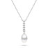 Фото #1 товара Beautiful silver necklace with genuine pearl NCL130W
