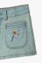 Embroidered denim bermuda shorts - limited edition