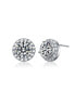 Фото #3 товара Cubic Zirconia Sterling Silver Round Stud Earrings