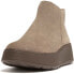 FITFLOP F-Mode Suede Flatform Zip Ankle Boots