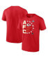 Фото #1 товара Men's Red Kansas City Chiefs 2023 AFC Champions Right Side Draw T-shirt