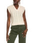 Фото #1 товара 27 Miles Malibu Cable V-Neck Cashmere-Blend Sweater Vest Women's Beige L