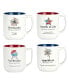 Patriotic Words Set of 4 Mugs