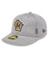 Фото #1 товара Men's Gray Milwaukee Brewers 2024 Clubhouse Low Profile 59FIFTY Fitted Hat