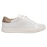 Фото #1 товара VANELi Coyle Perforated Lace Up Womens Off White Sneakers Casual Shoes 310137