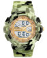 Women's Digital Green Camouflage Pattern Silicone Band Watch, 51mm