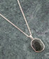 Фото #1 товара Hammered Genuine Seraphinite Abstract Pendant Necklace