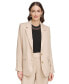 Фото #2 товара Women's Drapey Organza Long-Sleeve Blazer