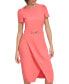 ფოტო #4 პროდუქტის Women's Clasp-Waist Split-Hem Midi Dress