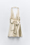 Фото #12 товара Платье из сатина с горловиной халтер ZARA