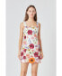 Фото #2 товара Women's Floral Embroidered Mini Dress