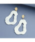 ფოტო #2 პროდუქტის Women's White Hallow Drop Earrings