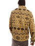 Polo Ralph Lauren fair isle print polar fleece half zip sweatshirt in beige marl