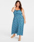 Trendy Plus Size Floral Print Midi Dress, Created for Macy's