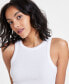 Фото #3 товара Women's Sleeveless Ribbed Bodysuit, Created for Macy's
