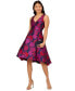 Women's Floral Jacquard High-Low-Hem Dress