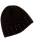 Фото #1 товара Forte Cashmere Pearl Studded Cashmere Hat Women's Black