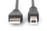 Фото #2 товара DIGITUS USB 2.0 connection cable - 5 m - USB A - USB B - USB 2.0 - Male/Male - Black