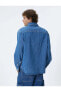 Kot Gömlek Ceket Oversize Cep Detaylı Düğmeli Klasik Yaka