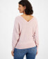 Фото #3 товара Women's V-Neck Sweater, Created for Macy's