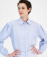 ფოტო #3 პროდუქტის Women's Barby Long-Sleeve Button-Front Top