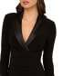 ფოტო #3 პროდუქტის Adrainna Papell Women's Long-Sleeve Tuxedo Gown