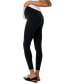 Фото #3 товара Maternity Stretch Leggings with Bump-Friendly Phone Pocket