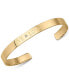 Diamond Accent "Live Love" Cuff Bangle Bracelet in 14kt Gold Over Silver (also available in Sterling Silver)