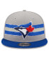 ფოტო #4 პროდუქტის Men's Gray, Royal Toronto Blue Jays Band 9FIFTY Snapback Hat