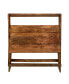Фото #6 товара 42 Inch Rectangular Mango Wood Home Office Desk, Top Shelf, X Shaped Folding Frame, Brown